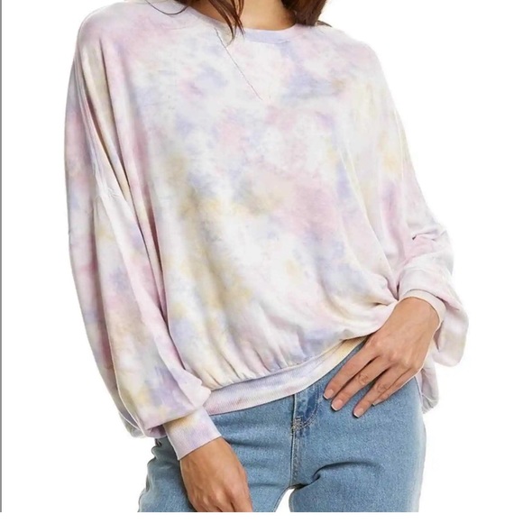 YOUNG FABULOUS & BROKE "Juliette" Tie Dye Sweatshirt-Small - Picture 3 of 4
